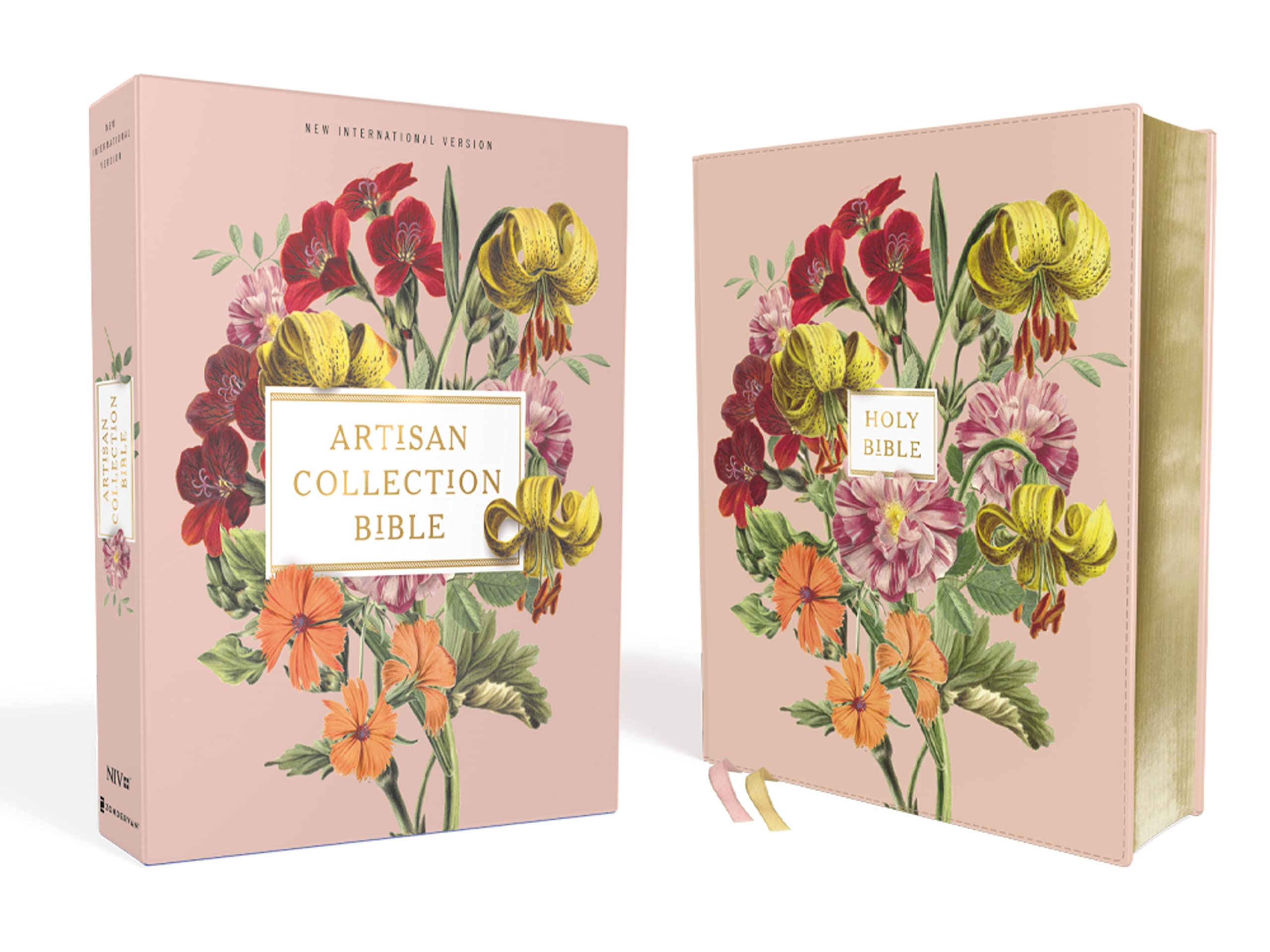 NIV, Artisan Collection Bible, Leathersoft, Blush Floral, Red Letter, Comfort Print Religion & Esotericism