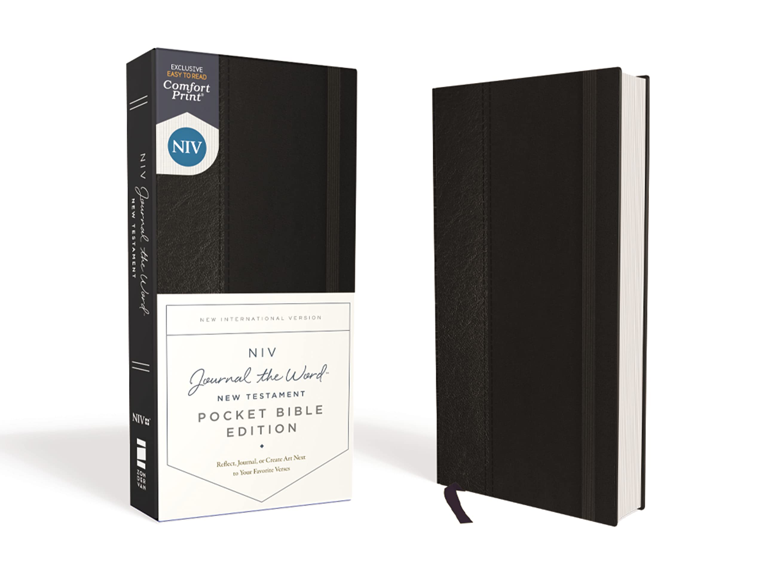 Niv, Journal the Word New Testament (Perfect for Note-Taking), Pocket Bible Edition, Hardcover, Black, Red Letter, Comfort Print Religion & Esotericism