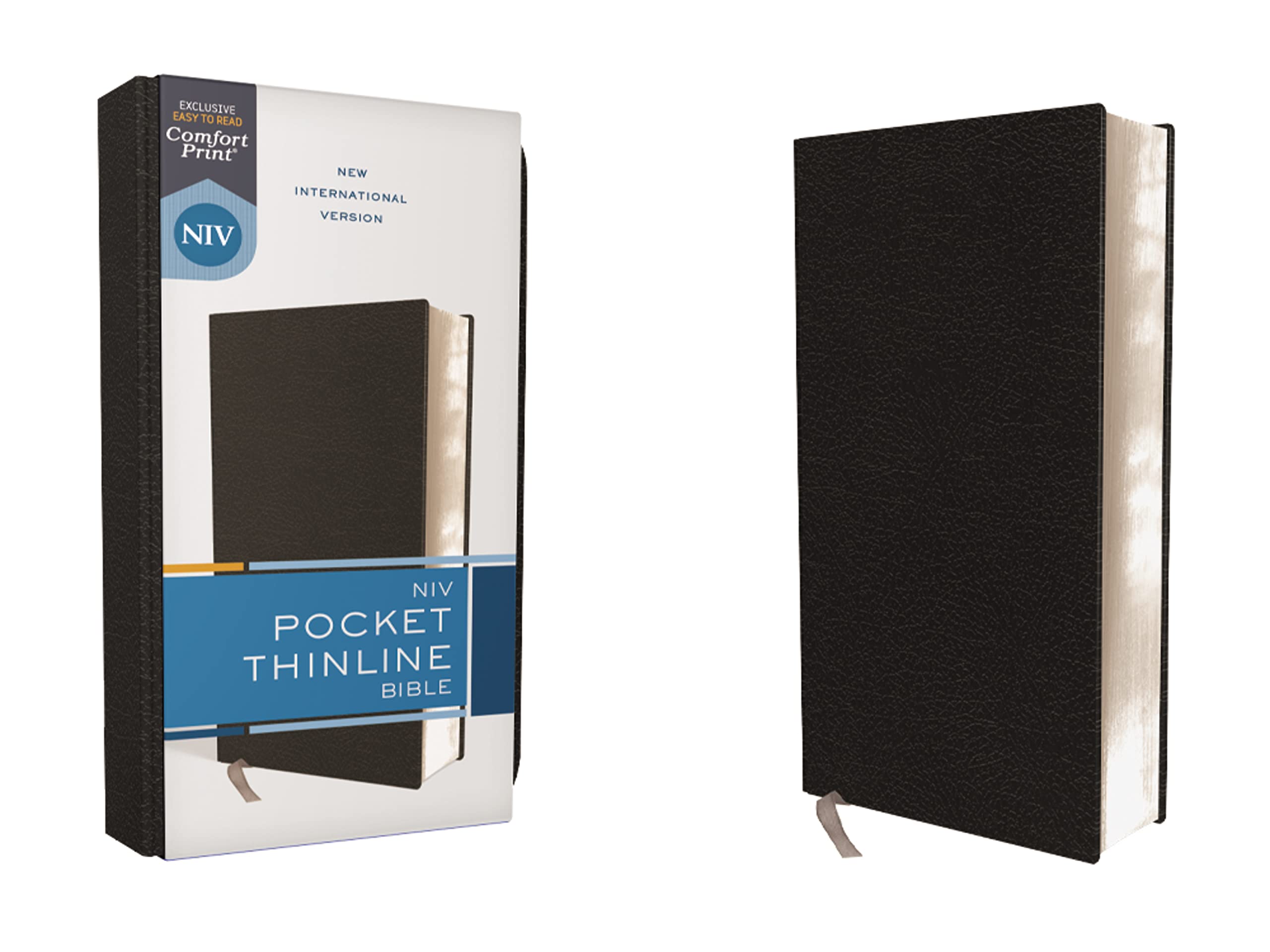 Niv, Pocket Thinline Bible, Bonded Leather, Black, Red Letter, Comfort Print Religion & Esotericism