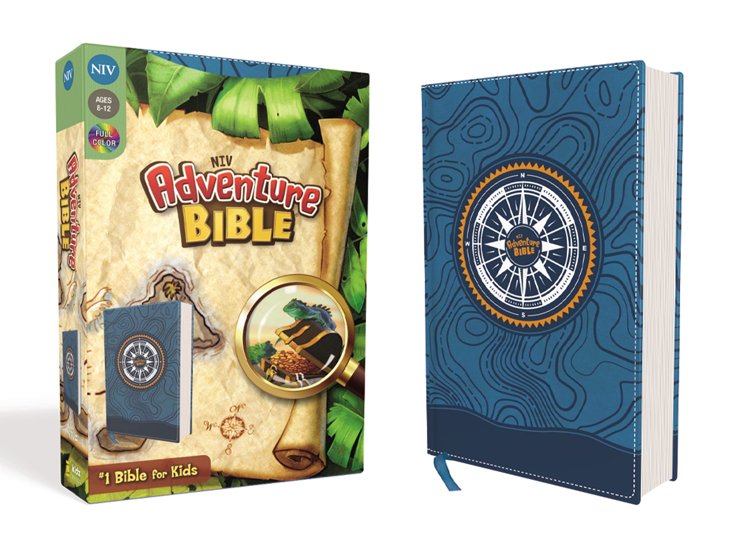 NIV, Adventure Bible, Leathersoft, Blue, Full Color: New International Version, Blue, Leathersoft, Full Color Study Guides