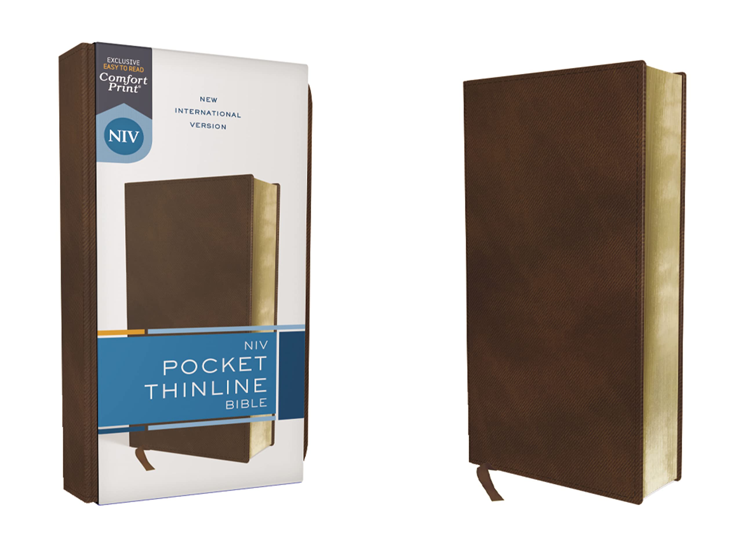 NIV, Pocket Thinline Bible, Leathersoft, Brown, Red Letter, Comfort Print: New International Version, Brown Leathersoft, Red Letter, Comfort Print Religion & Esotericism