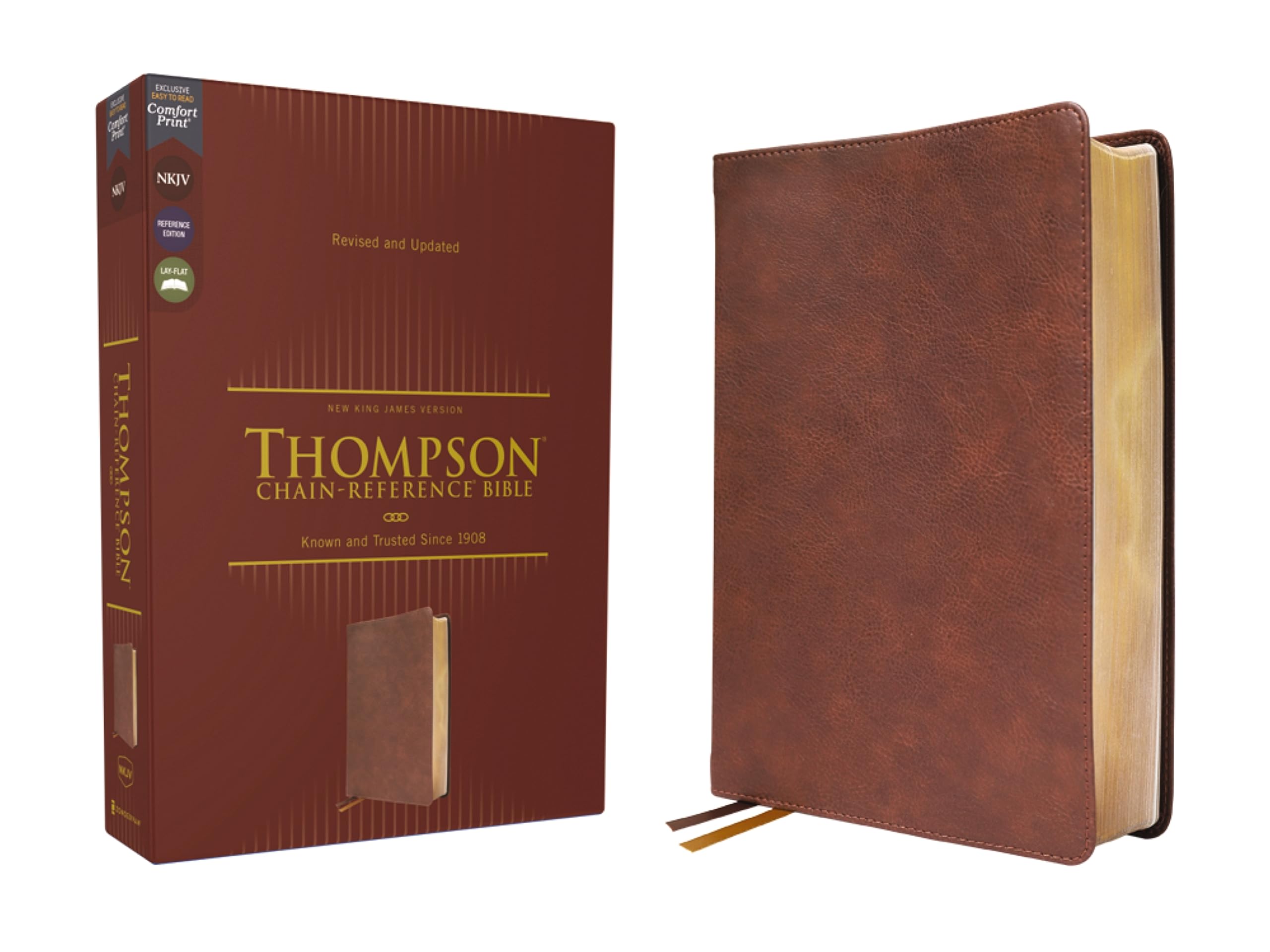 NKJV, Thompson Chain-Reference Bible, Leathersoft, Brown, Red Letter, Comfort Print: New King James Version, Brown, Leathersoft, Thompson Chain-Reference, Red Letter, Comfort Print Social Sciences