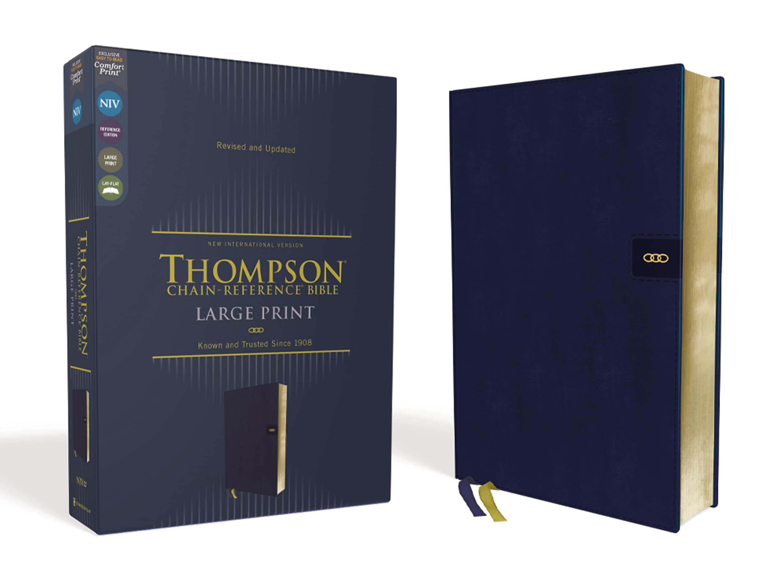NIV, Thompson Chain-Reference Bible, Large Print, Leathersoft, Navy, Red Letter, Comfort Print: New International Version, Leathersoft, Navy, Thompson Chain-reference Bible Religion & Esotericism