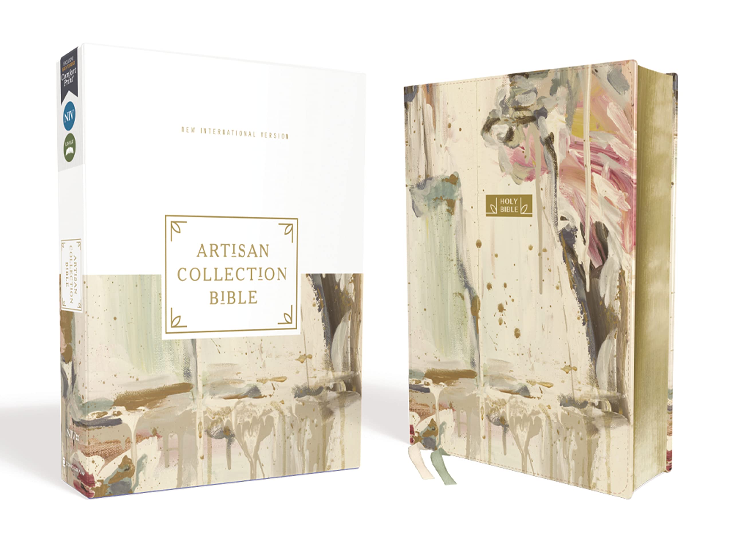 Niv, Artisan Collection Bible, Leathersoft, Multi-Color/Cream, Red Letter, Comfort Print Self-help