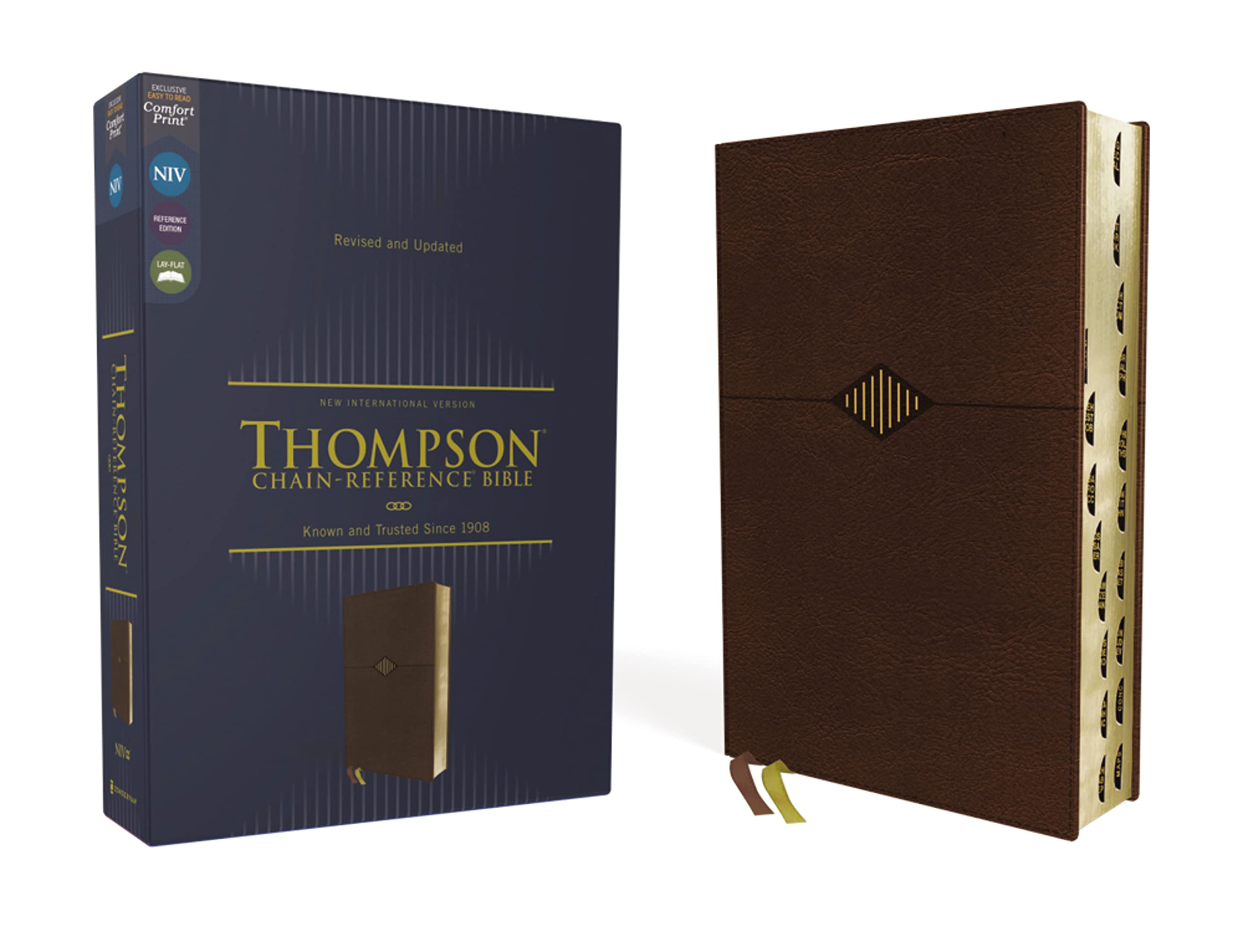 NIV, Thompson Chain-Reference Bible, Leathersoft, Brown, Red Letter, Thumb Indexed, Comfort Print: New International Version, Leathersoft, Brown, Thompson Chain-reference Bible Religion & Esotericism