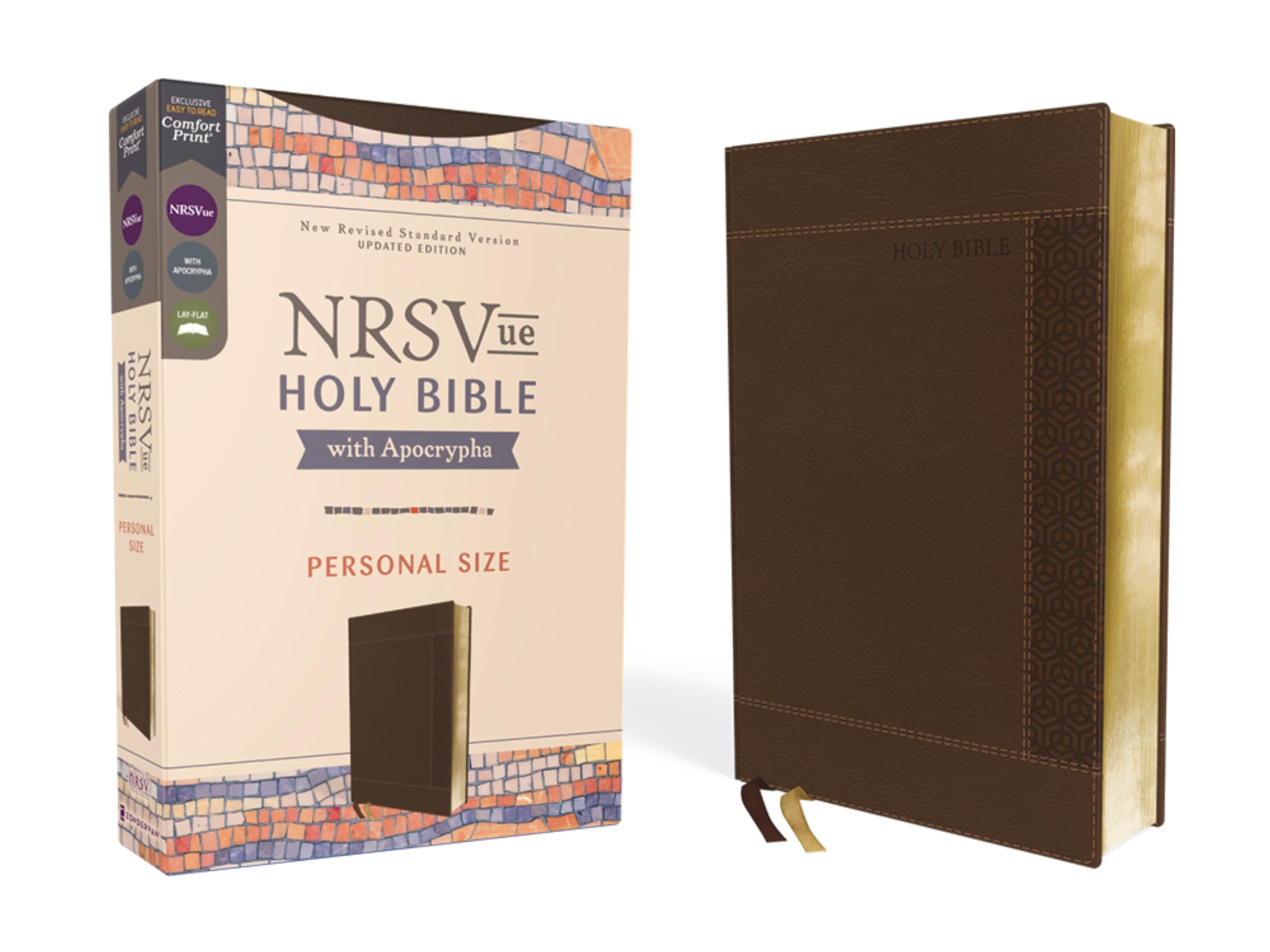 NRSVue, Holy Bible with Apocrypha, Personal Size, Leathersoft, Brown, Comfort Print: New Revised Standard Version Updated Edition, Dark Brown, ... Books of the Old Testament Politics & History