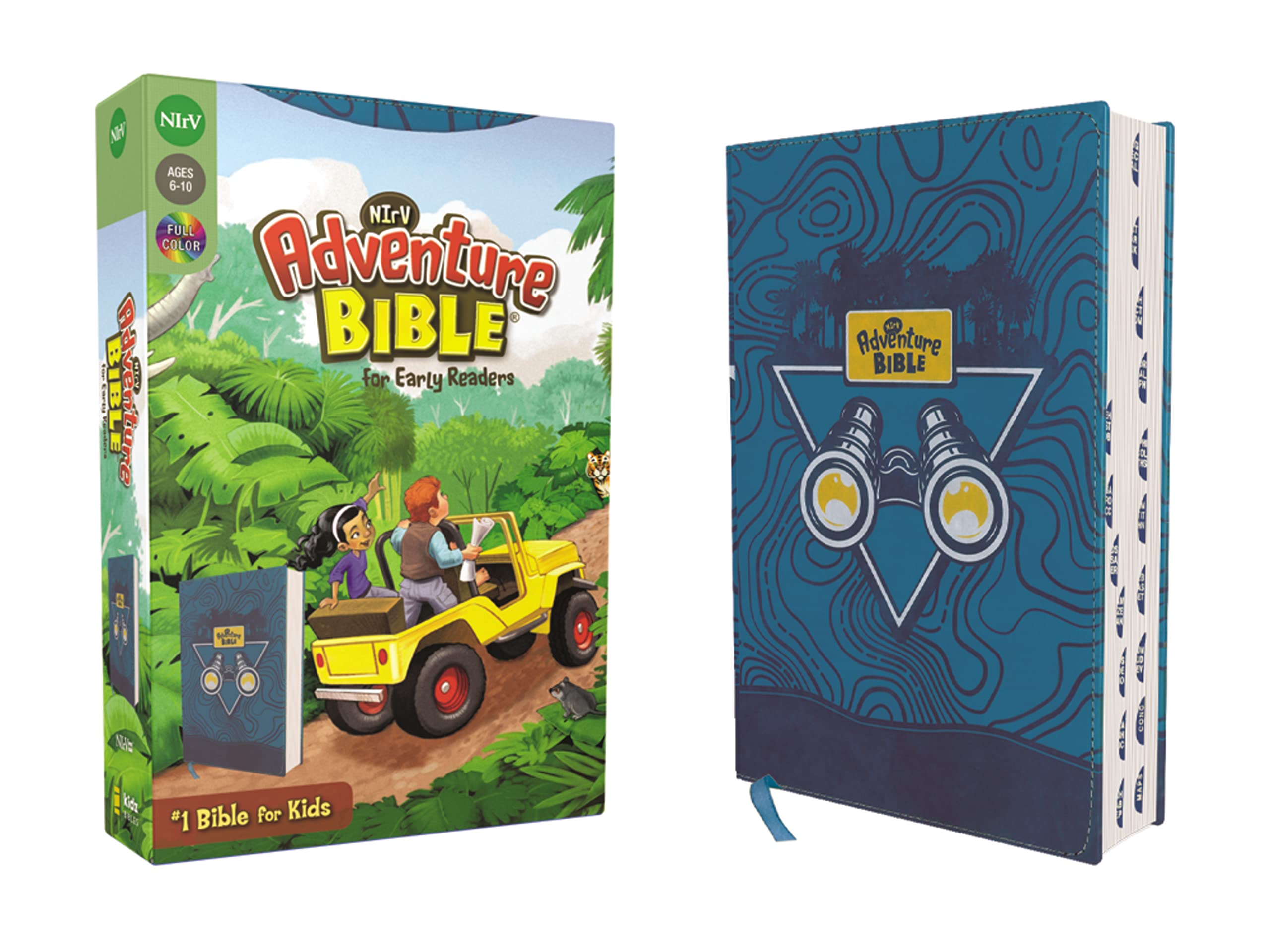 NIrV, Adventure Bible for Early Readers, Leathersoft, Blue, Full Color, Thumb Indexed Tabs: New International Reader's Version, Blue, Leathersoft, Full Color, Thumb Index Study Guides
