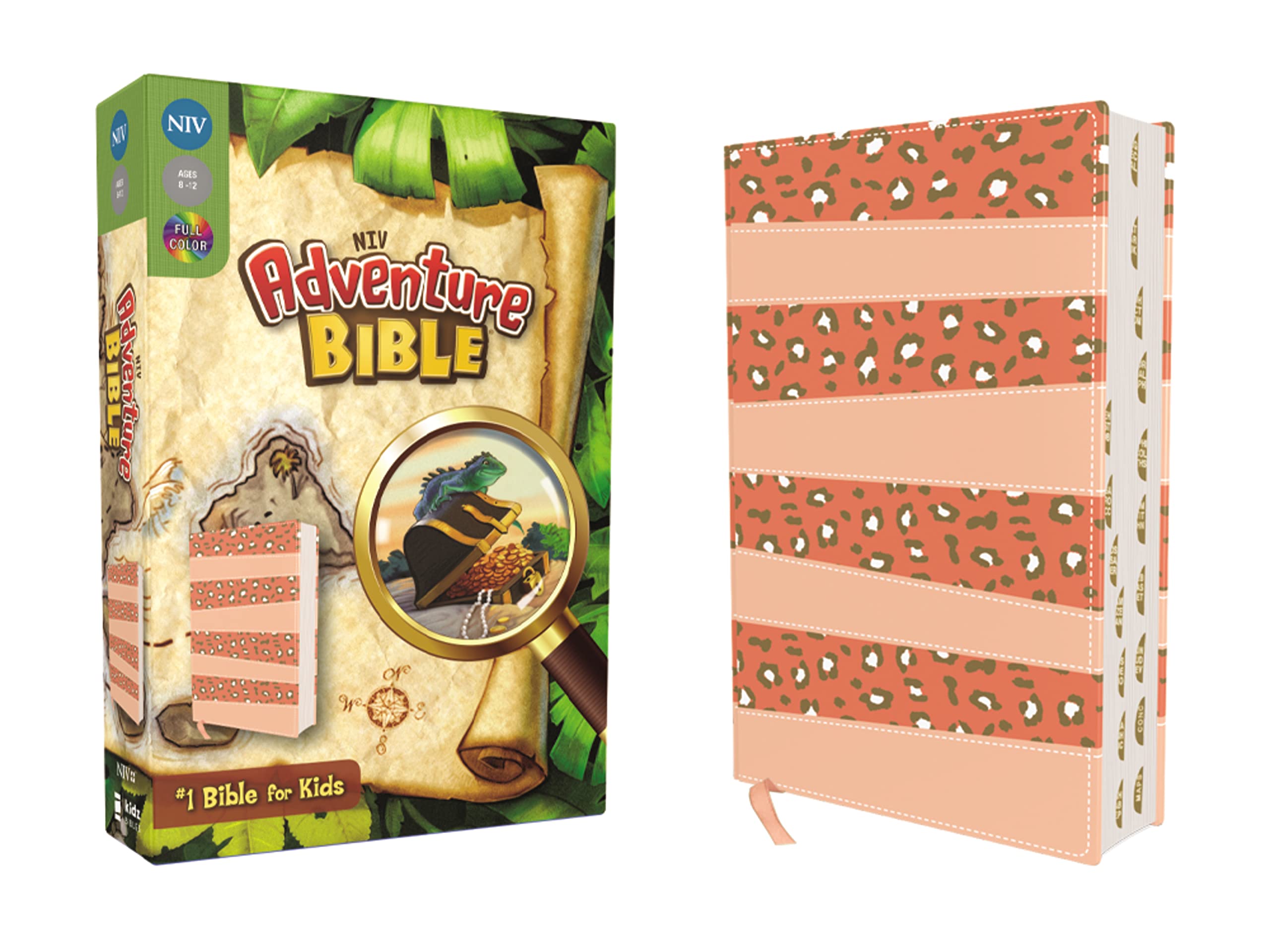 Niv, Adventure Bible, Leathersoft, Coral, Full Color, Thumb Indexed Tabs Study Guides