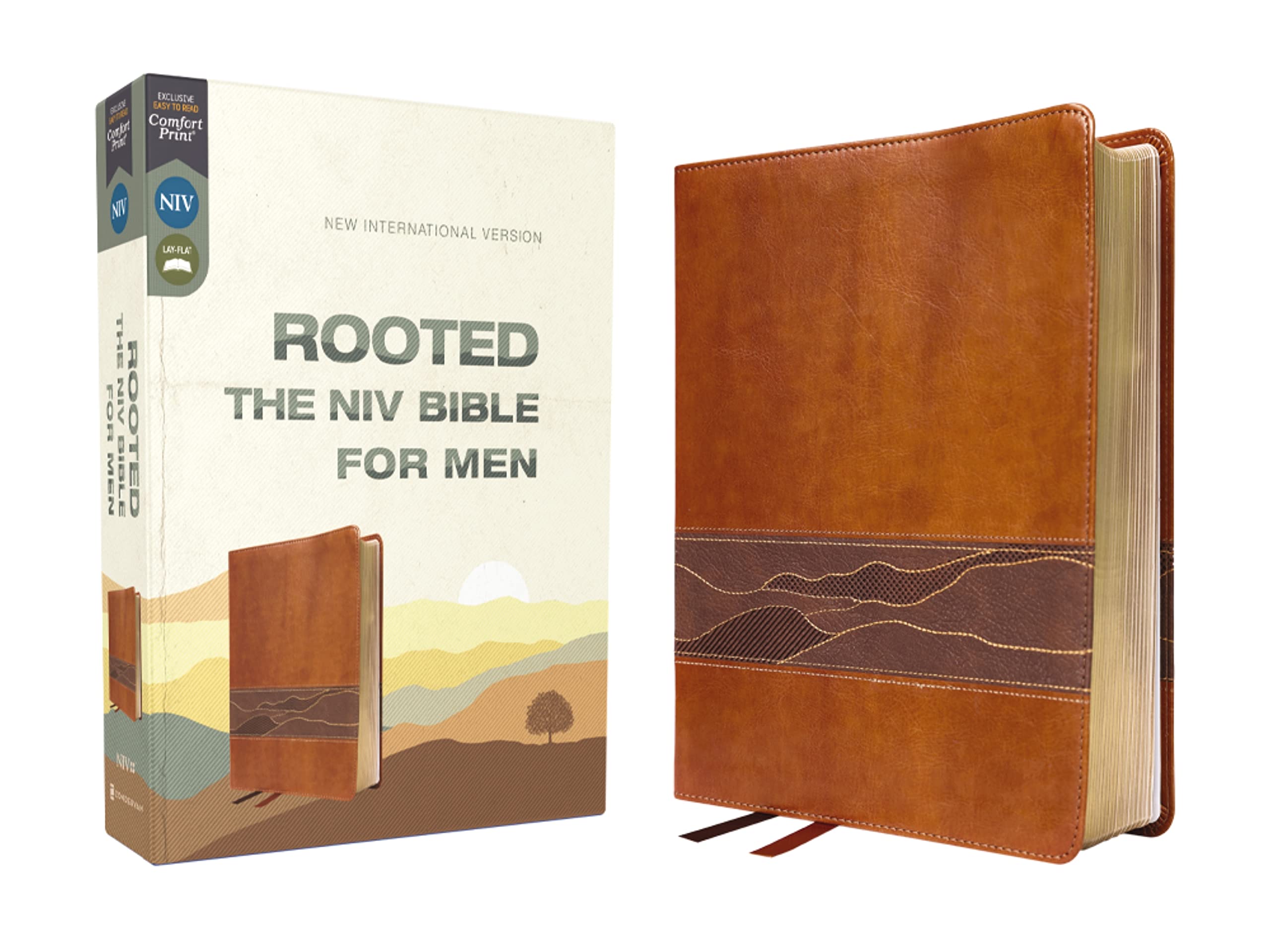 Rooted: The NIV Bible for Men, Leathersoft, Brown, Comfort Print: Rooted: the Niv Bible for Men, Brown, Comfort Print Parents & Children