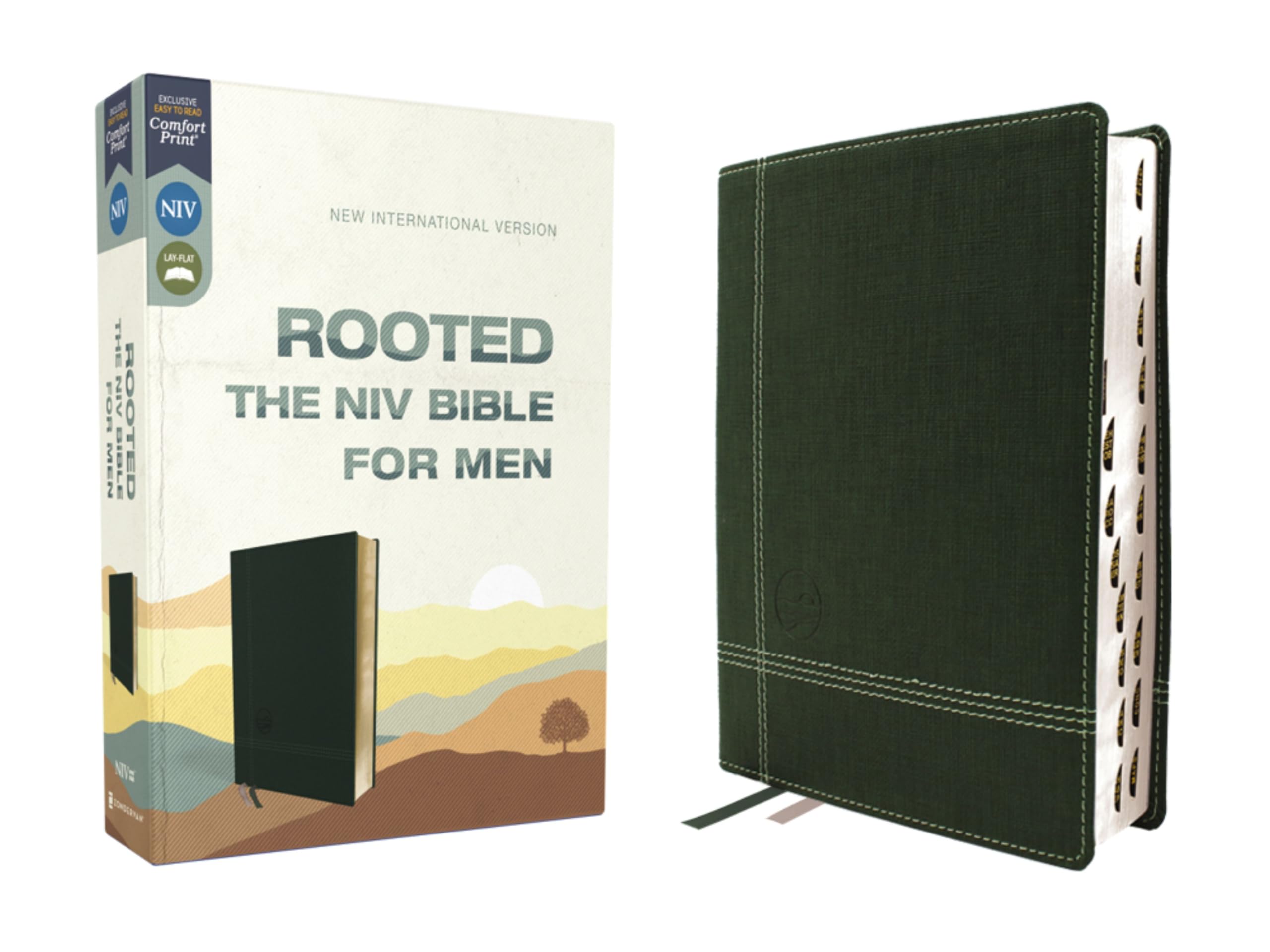 Rooted: The NIV Bible for Men, Leathersoft, Green, Thumb Indexed, Comfort Print: Rooted: the Niv Bible for Men, Green, Thumb Indexed, Comfort Print Religion & Esotericism