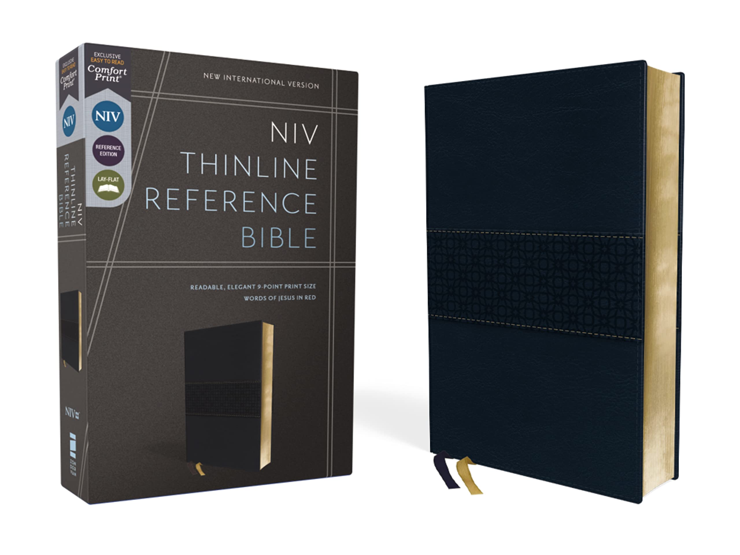 NIV, Thinline Reference Bible (Deep Study at a Portable Size), Leathersoft, Navy, Red Letter, Comfort Print: New International Version, Navy, Leathersoft, Thinline Reference, Red Letter, Comfort Print Religion & Esotericism