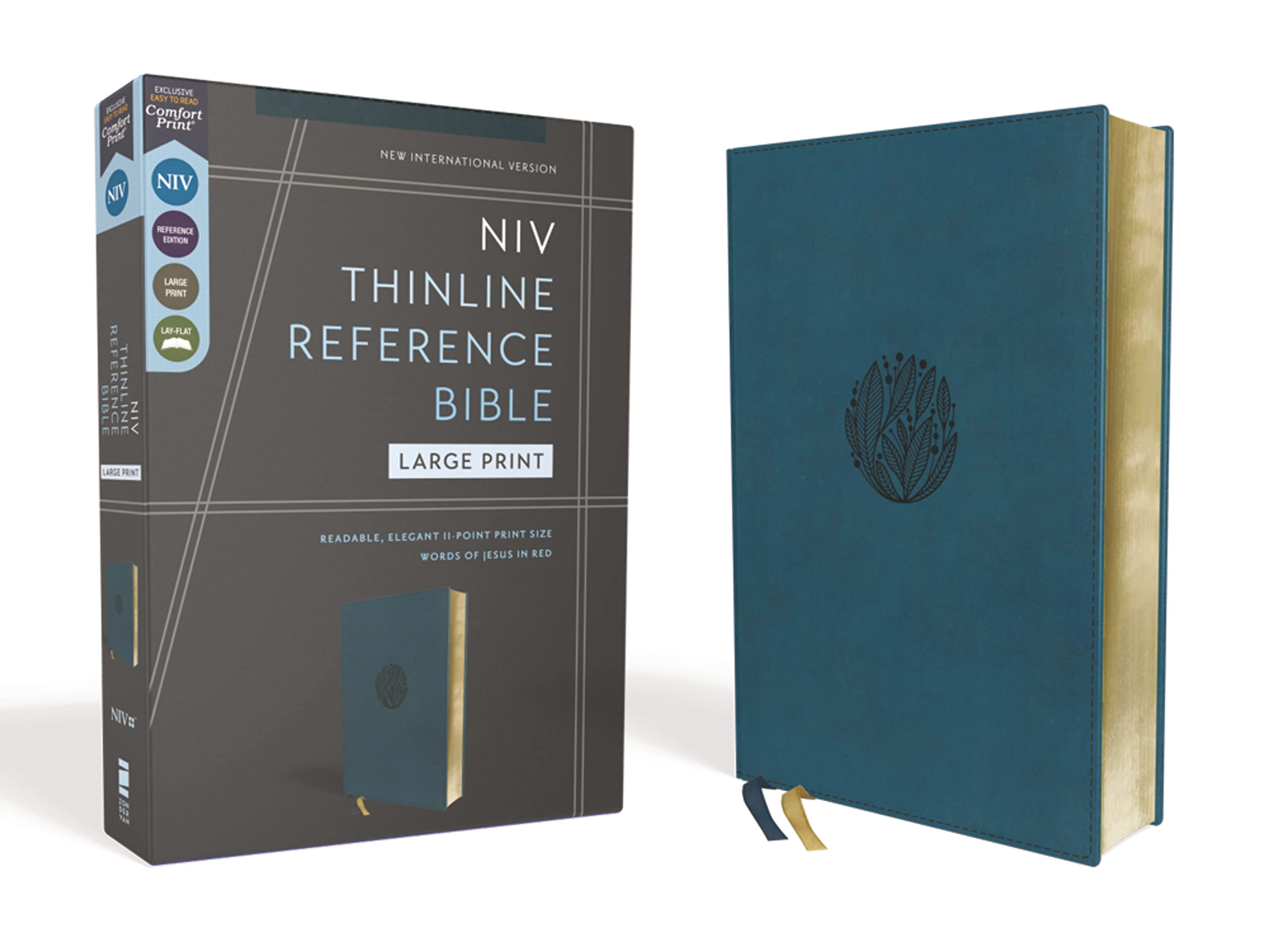 NIV, Thinline Reference Bible (Deep Study at a Portable Size), Large Print, Leathersoft, Teal, Red Letter, Comfort Print: New International Version, ... Comfort Print, Thinline Reference Bible Religion & Esotericism