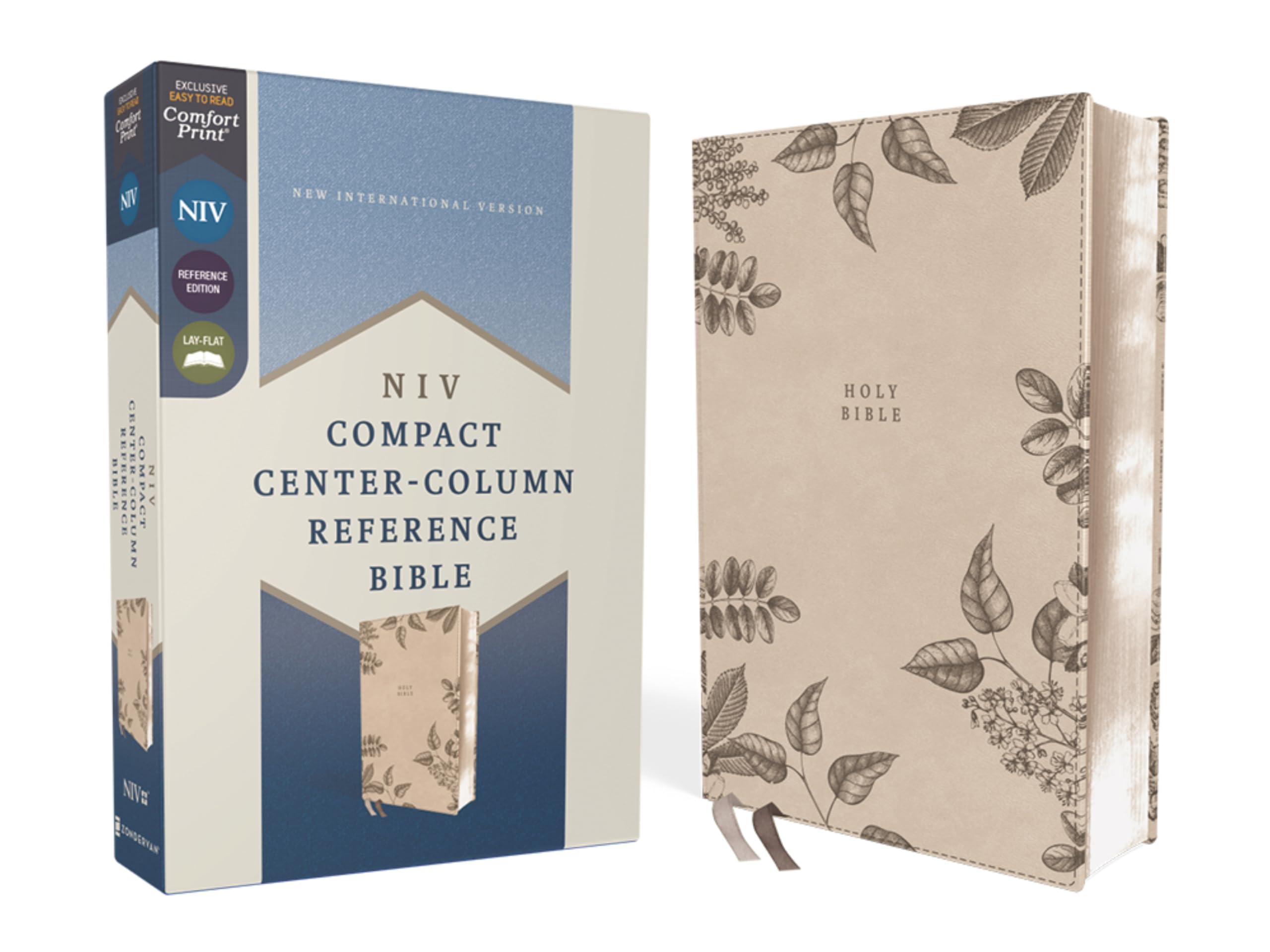 NIV, Compact Center-Column Reference Bible, Leathersoft, Stone, Red Letter, Comfort Print: New International Version, Stone, Leathersoft, Center-Column Reference, Red Letter, Comfort Print Religion & Esotericism