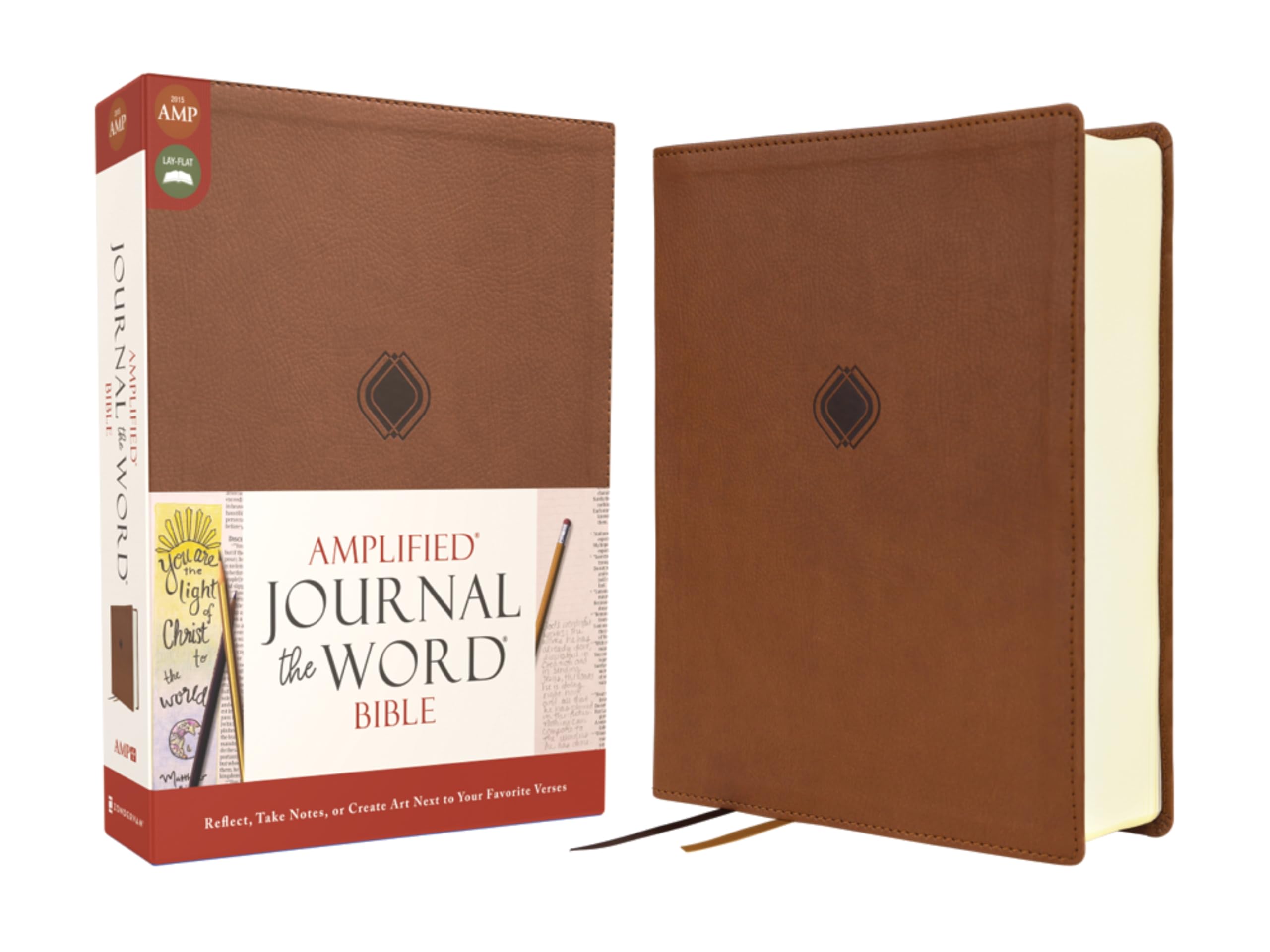 Amplified Journal the Word Bible, Leathersoft, Brown: Reflect, Take Notes, or Create Art Next to Your Favorite Verses Books
