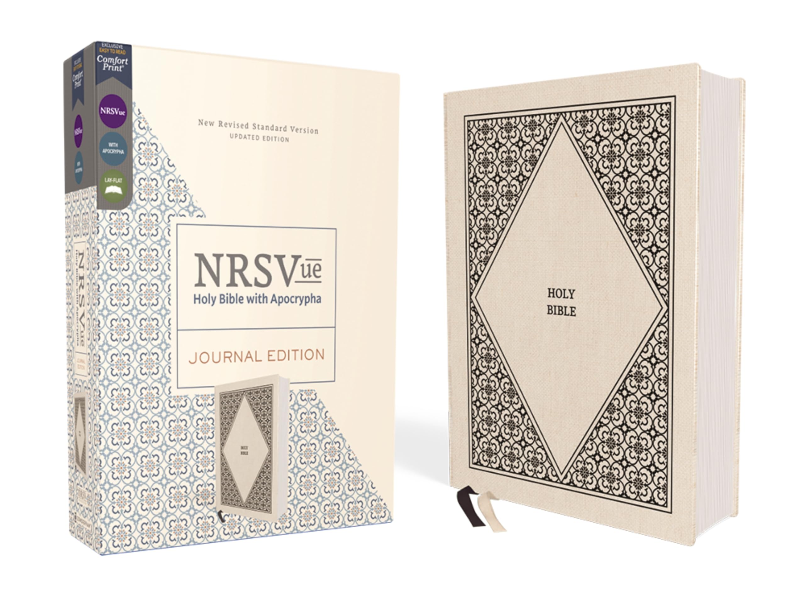 NRSVue, Holy Bible with Apocrypha, Journal Edition, Cloth over Board, Cream, Comfort Print: New Revised Standard Version, Journal, Cream, Cloth Over Board, Comfort Print Politics & History