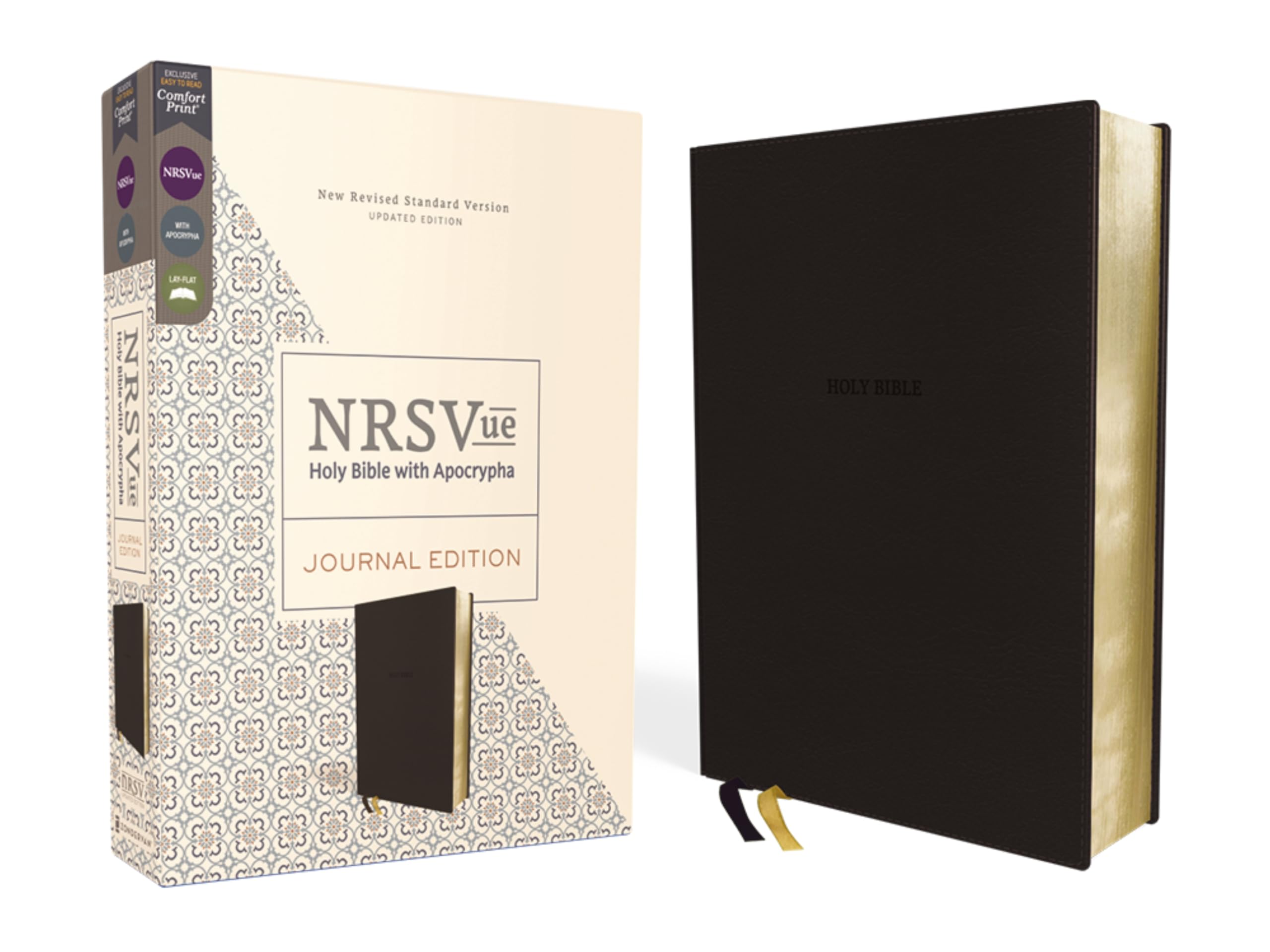 NRSVue, Holy Bible with Apocrypha, Journal Edition, Leathersoft, Black, Comfort Print: New Revised Standard Version With Apocrypha, Journal Edition, Black, Comfort Print, Leathersoft Politics & History