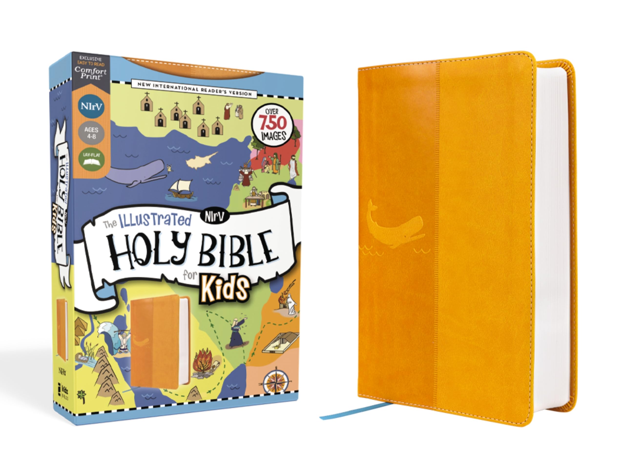 NIrV, The Illustrated Holy Bible for Kids, Leathersoft, Yellow, Full Color, Comfort Print: Over 750 Images Study Guides