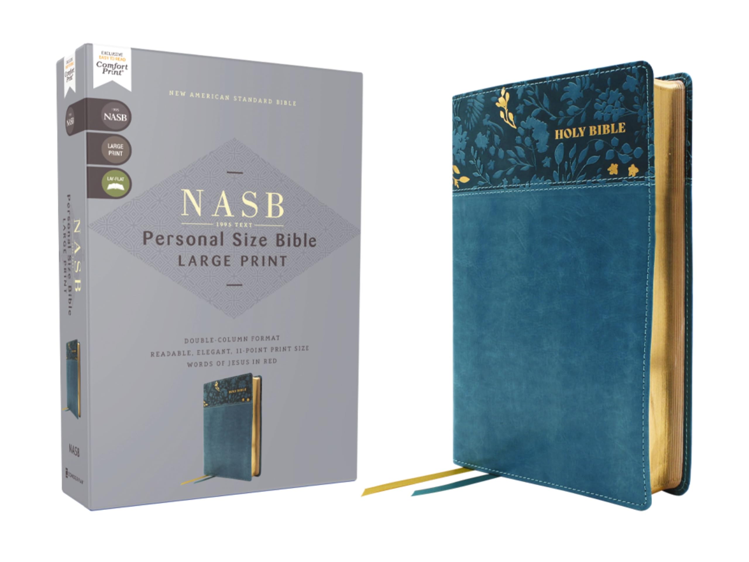 NASB, Personal Size Bible, Large Print, Leathersoft, Teal, Red Letter, 1995 Text, Comfort Print: New American Standard Bible, Teal, Leathersoft, Personal Size, Red Letter, 1995 Text, Comfort Print Religion & Esotericism