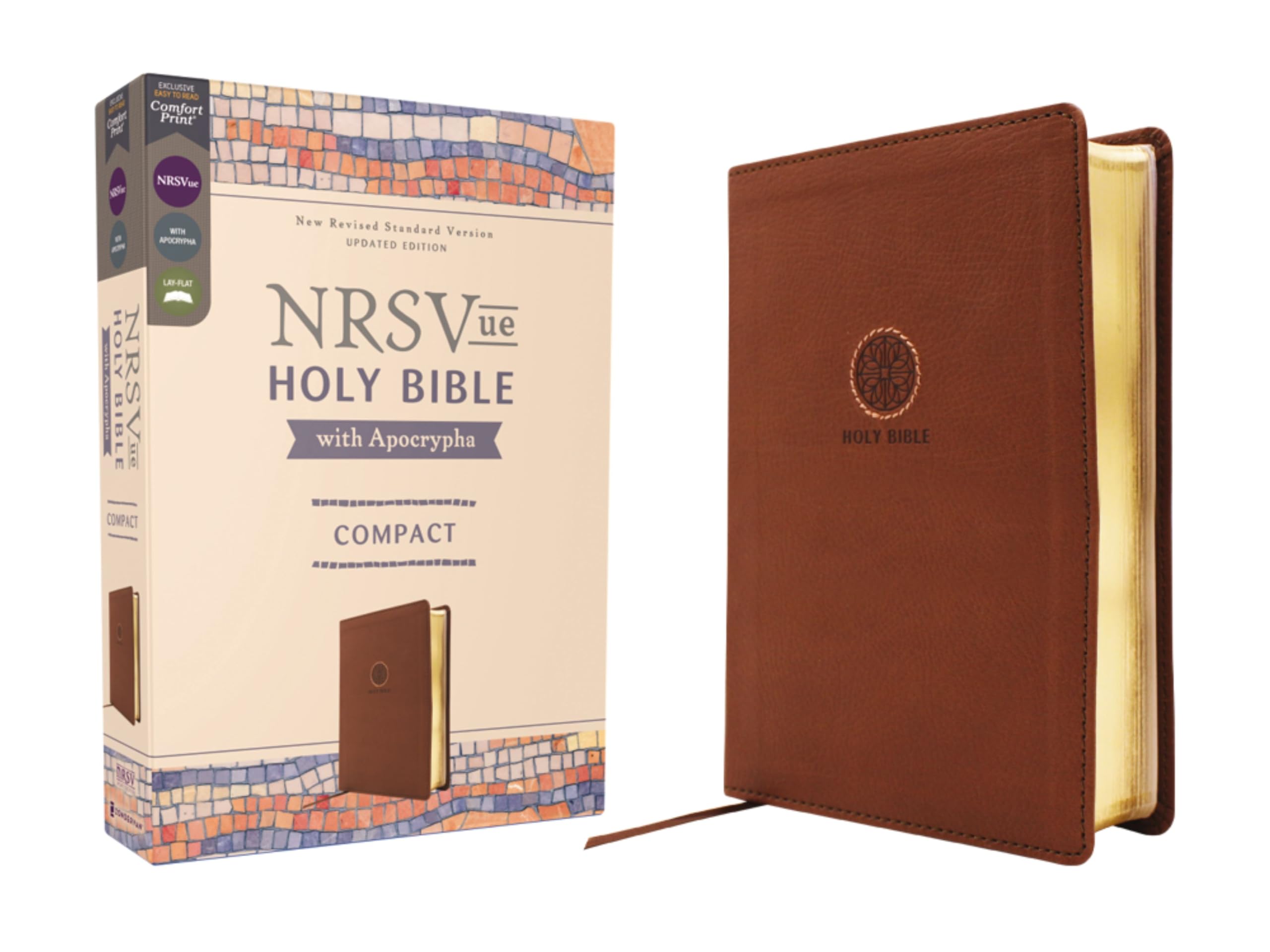 Nrsvue, Holy Bible with Apocrypha, Compact, Leathersoft, Brown, Comfort Print Politics & History