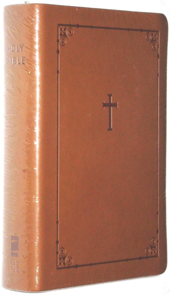 NIV Zondervan Compact Pocket Bible Toffee Brown Italian Duo Tone Books