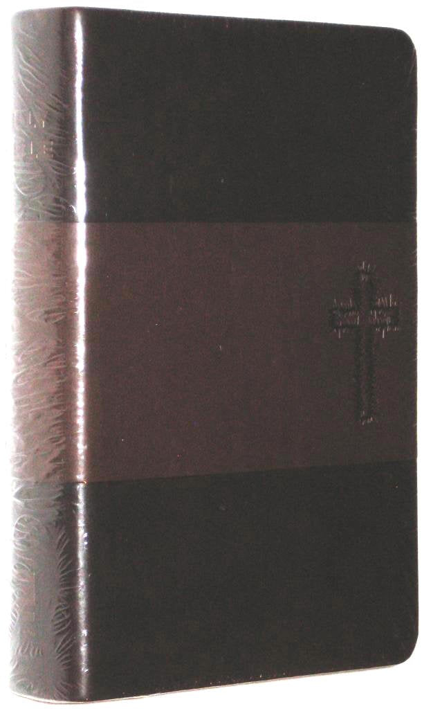 NIV Zondervan Compact Pocket Bible Chocolate Brown Italian Duo Tone Books