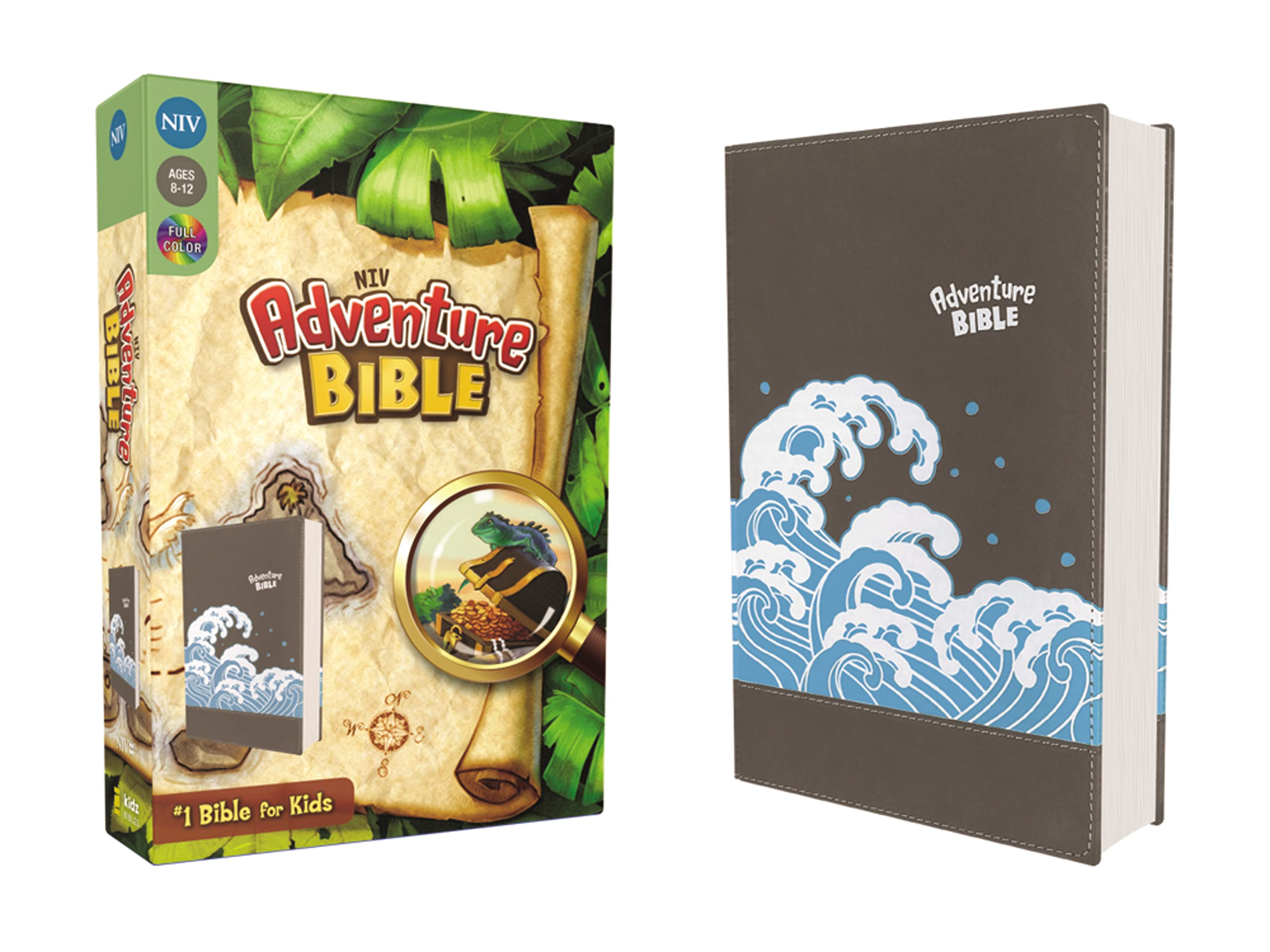 NIV, Adventure Bible, Leathersoft, Gray, Full Color Interior Study Guides
