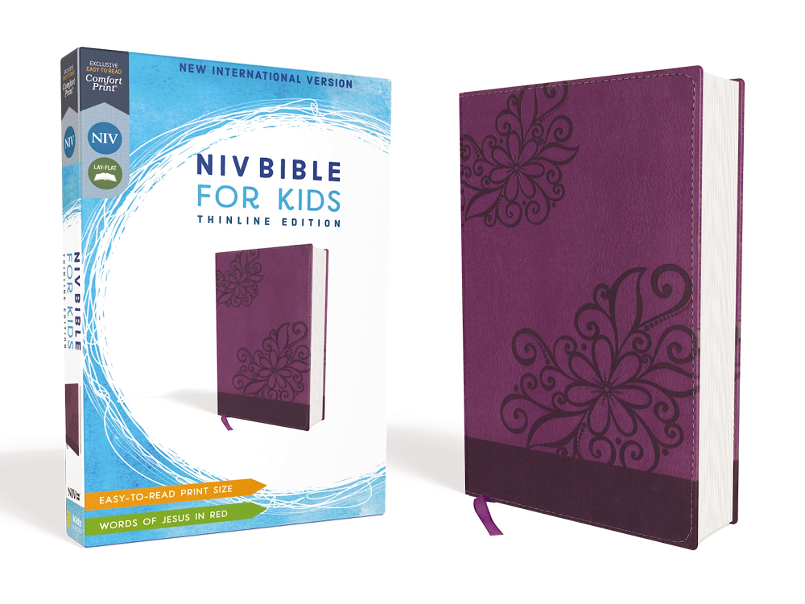 NIV, Bible for Kids, Leathersoft, Purple, Red Letter, Comfort Print: Thinline Edition book