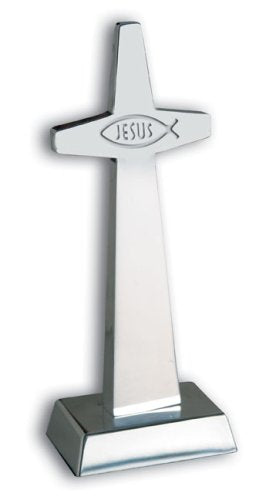 Jesus Ichthus Metal Standing Cross Leisure, Home & Garden