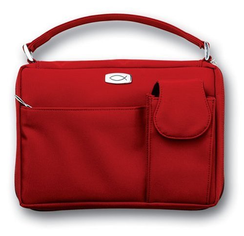 Book & Bible Cover: Microfiber Red With Exterior Pockets : Extra Large Leisure, Home & Garden