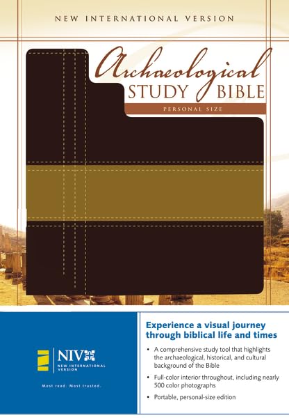 Archaeological Study Bible: New International Version, Dark Chocolate/Toffee, Italian Duo-tone, Personal Size Religion & Esotericism