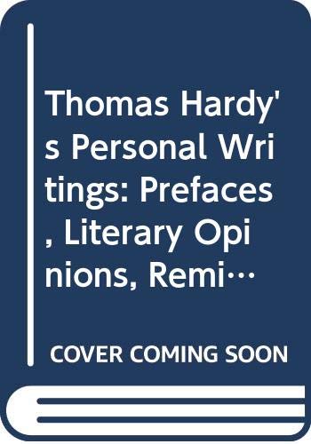 Thomas Hardy's Personal Writings: Prefaces, Literary Opinions, Reminiscences Contemporary literature