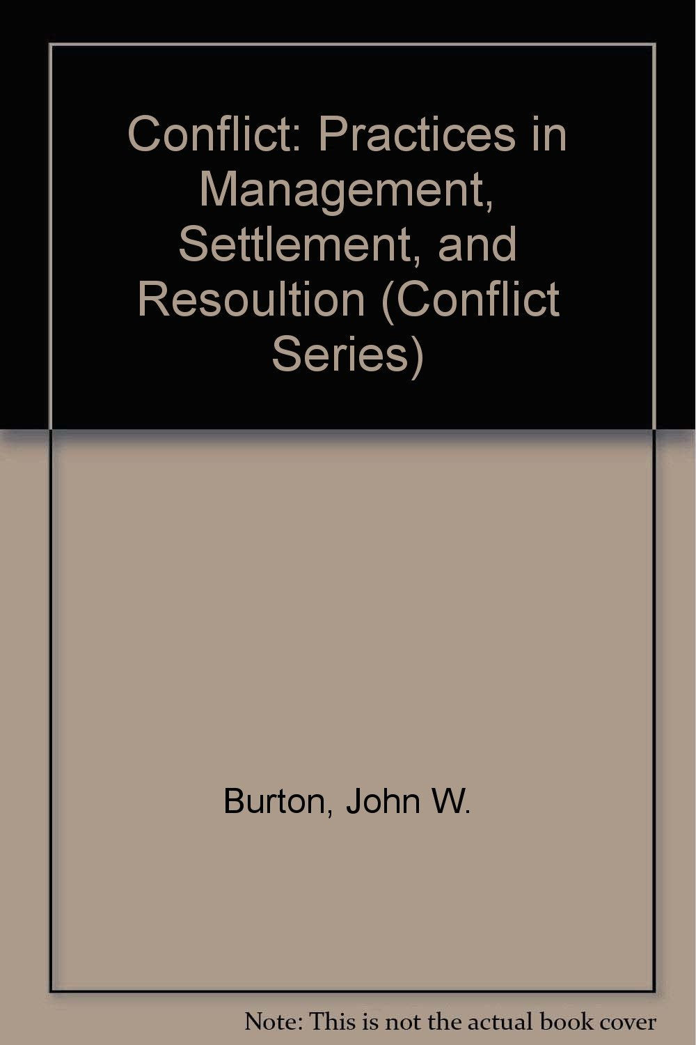 Conflict: Practices in Management, Settlement, and Resoultion (CONFLICT SERIES) Business, Finance & Career