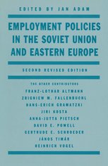 Employment Policies in the Soviet Union and Eastern Europe Books