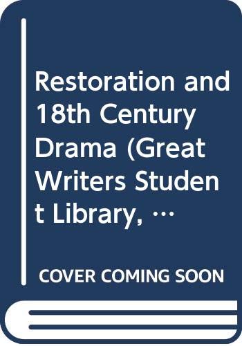 Restoration and 18th Century Drama Books