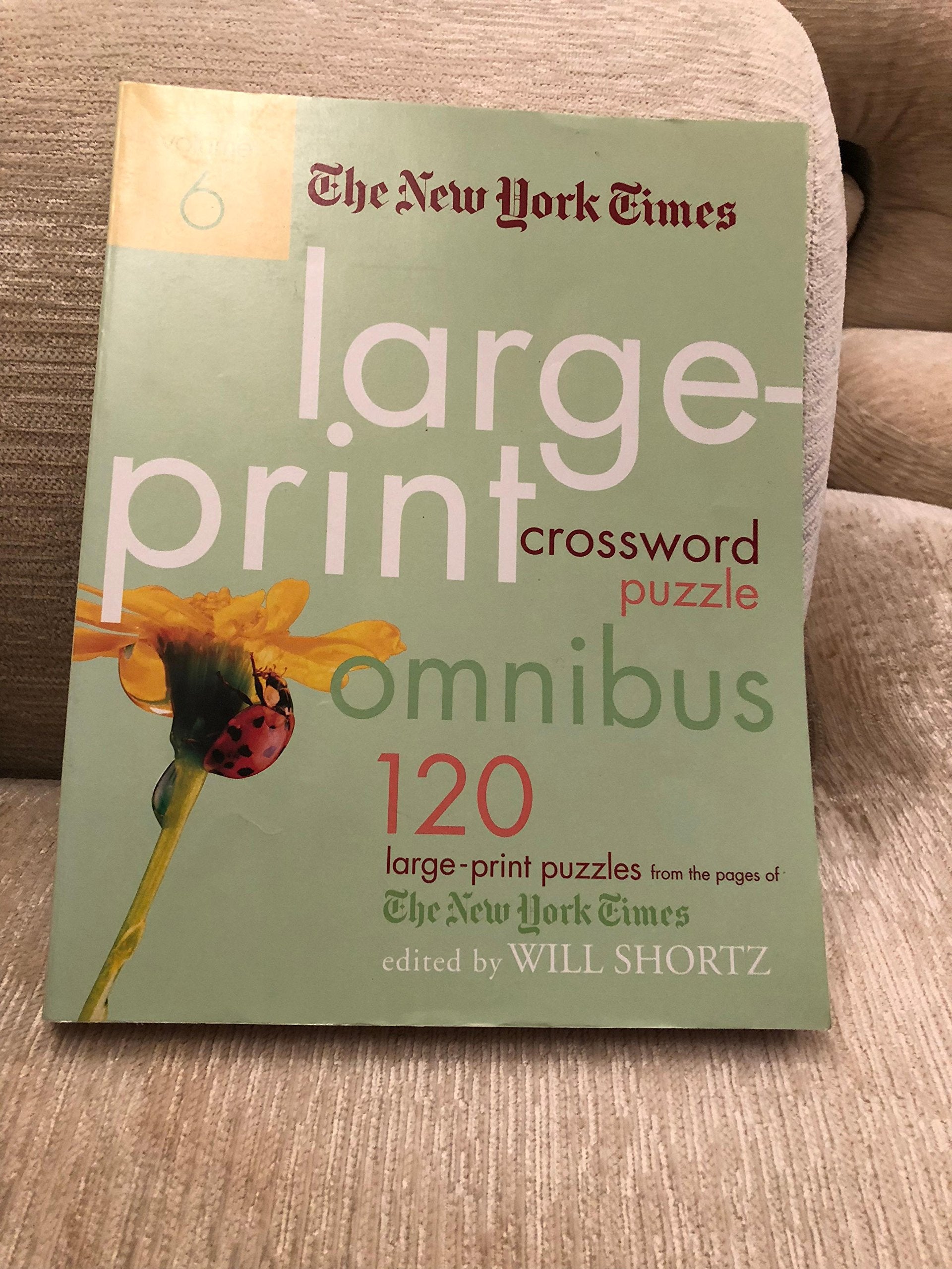 The New York Times Large-print Crossword Puzzle Omnibus: 120 Large-print Puzzles from the Pages of the New York Times Leisure & Fun