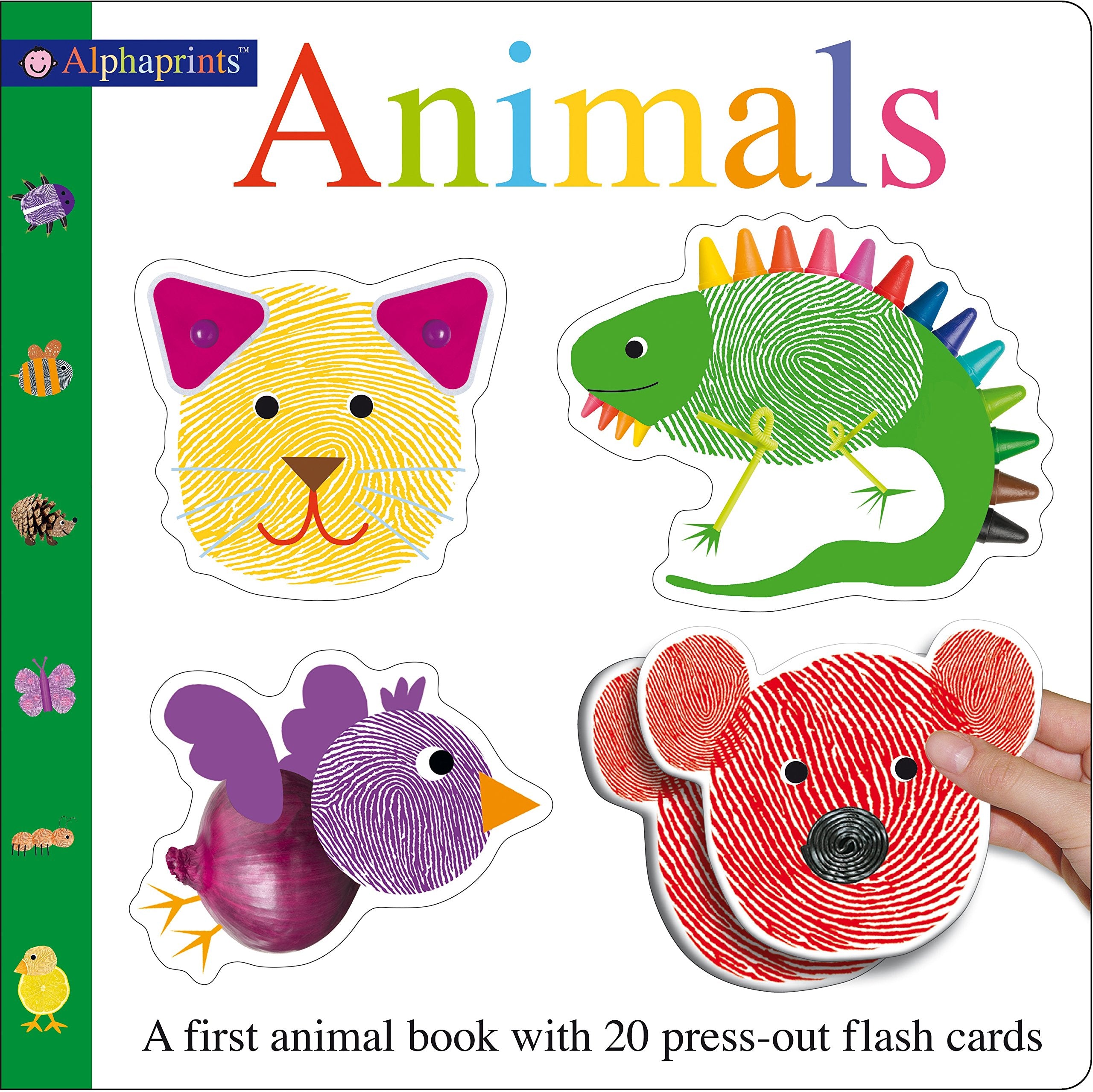 Alphaprints Animals Flash Card Book: A first animal book with 20 press-out flash cards Non-fiction