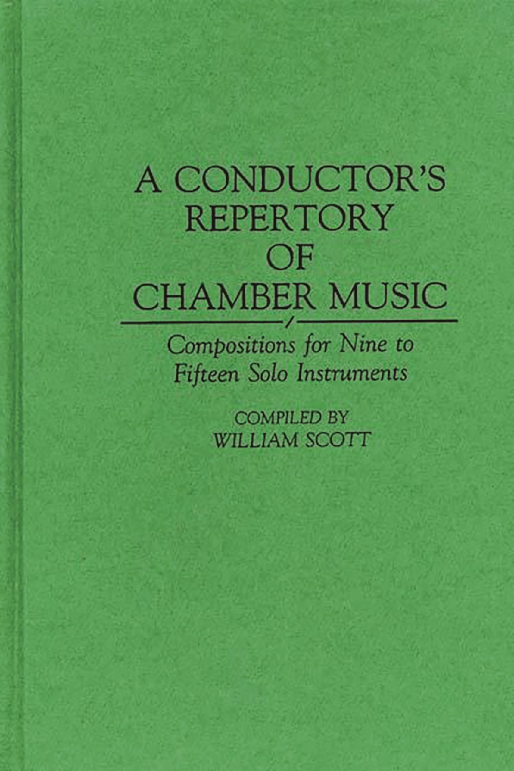 Conductor's Repertory of Chamber Music, A Social Sciences
