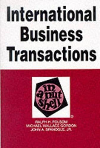 International Business Transactions in a Nutshell Law
