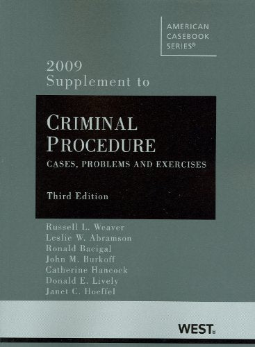 Product Image: Criminal Procedure: Cases, Problems & Exercises (American Casebook)