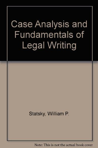 Case Analysis and Fundamentals of Legal Writing Books