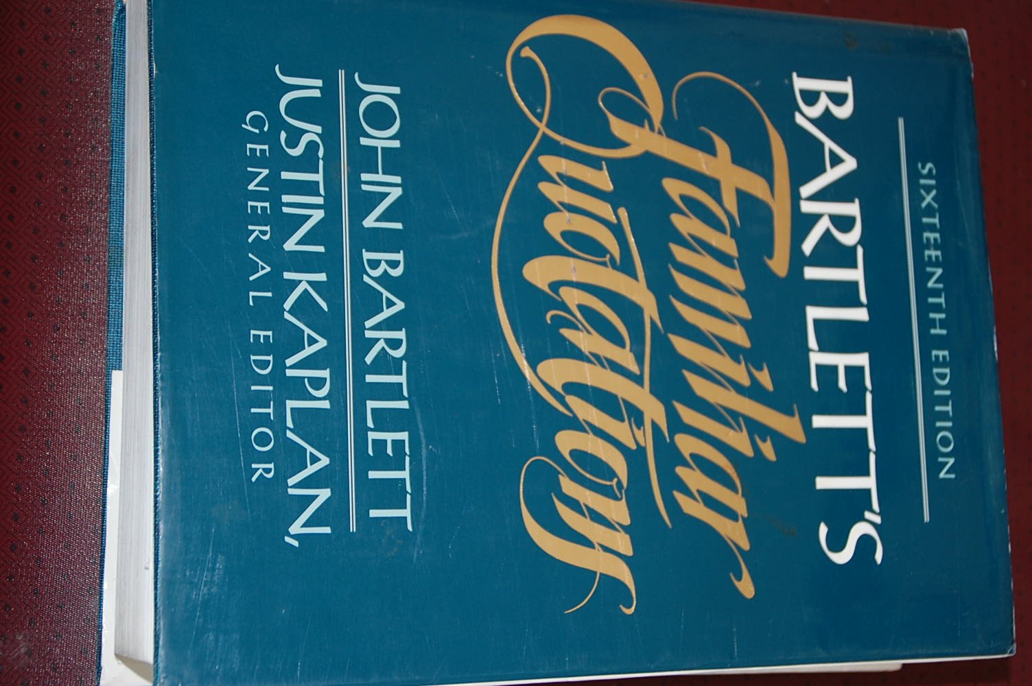 Bartlett's Familiar Quotations Reference Books