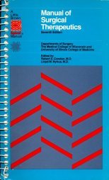Manual of Surgical Therapeutics Medicine