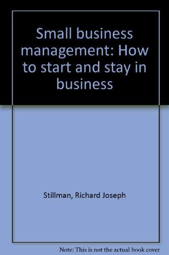 Small business management: How to start and stay in business Books