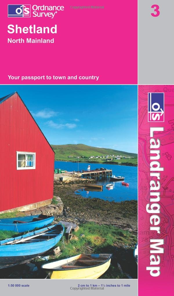 Shetland - North Mainland (OS Landranger Map) Maps & Plans