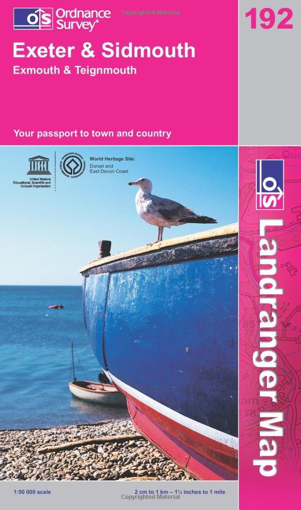 Exeter and Sidmouth, Exmouth and Teignmouth (OS Landranger Map) Maps & Plans