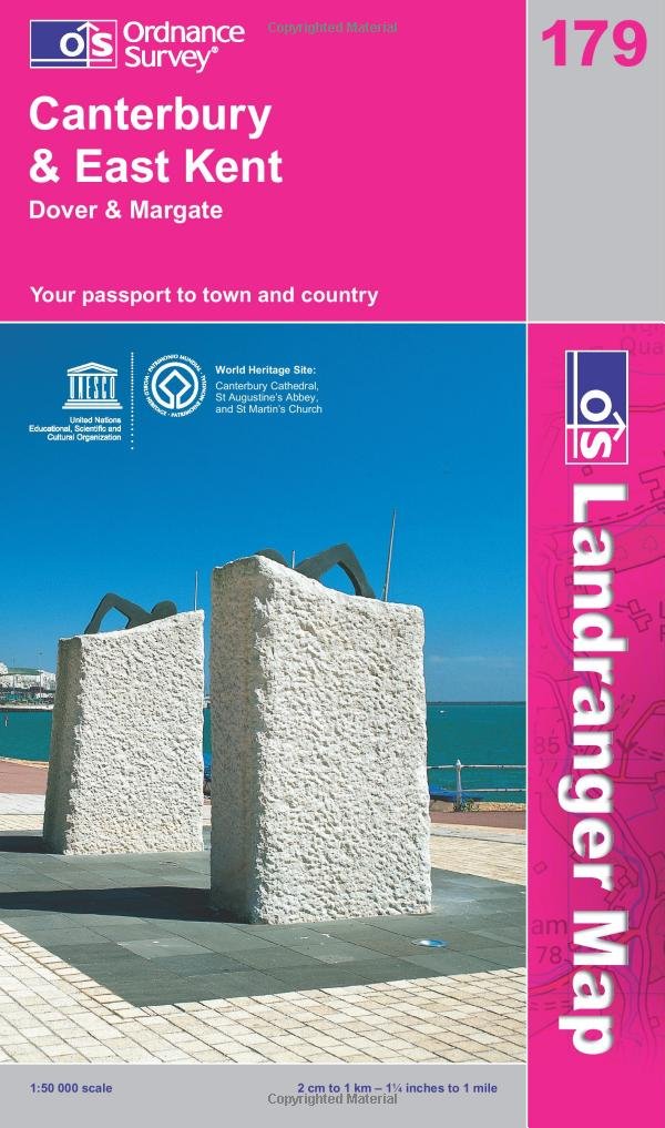 Canterbury and East Kent, Dover and Margate (OS Landranger Map) Maps & Plans