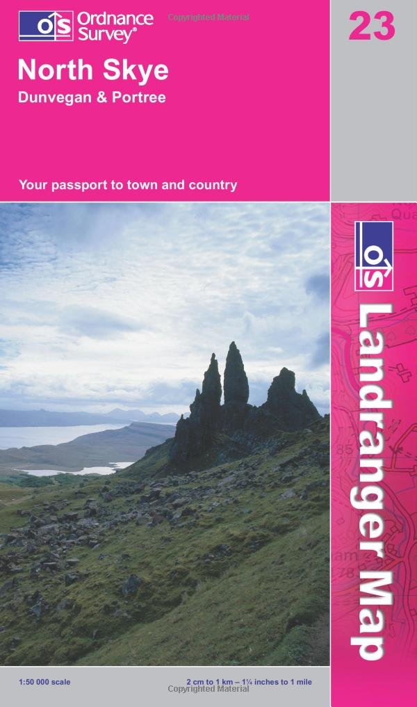 North Skye, Dunvegan and Portree (OS Landranger Map) Learning & Reference