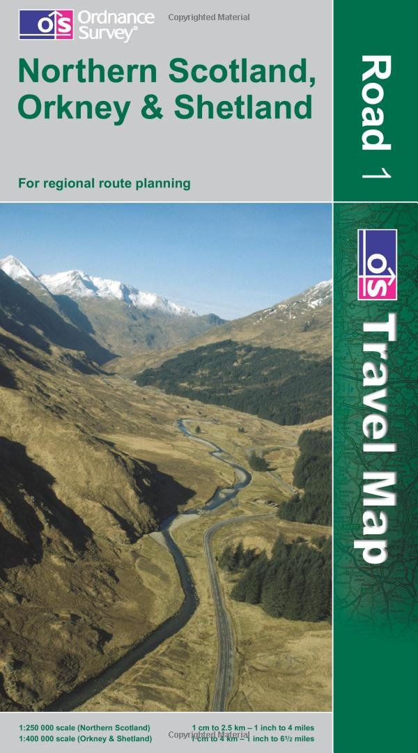 Northern Scotland, Orkney and Shetland (OS Travel Map - Road Map) Leisure, Home & Garden