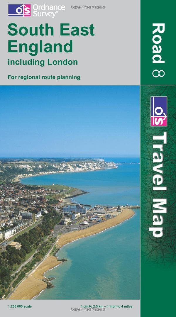 South East England Including London (OS Travel Map - Road Map) Leisure, Home & Garden