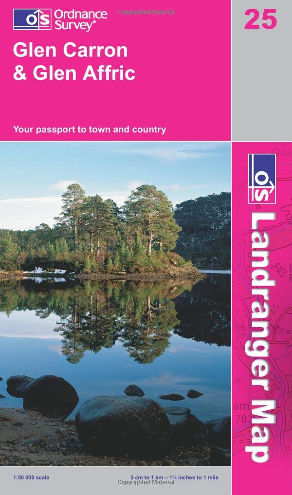 Glen Carron and Glen Affric (OS Landranger Map) Learning & Reference